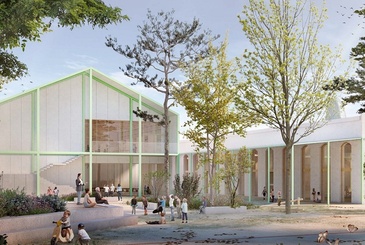 Render del futuro edificio de la Escola Gaia.