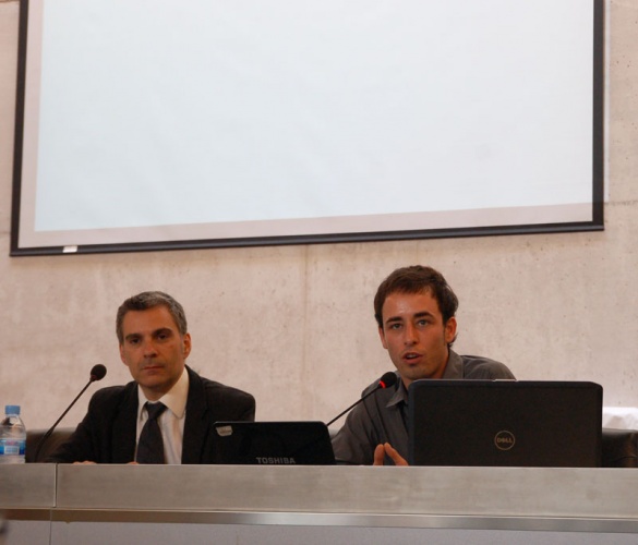 El president de la Comissió TIC, Jordi Sararols, i Tomàs Casals de Tiching