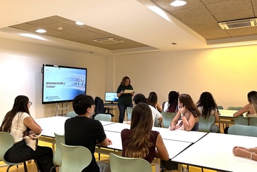 Una de les aules de l'institut el primer dia de curs.